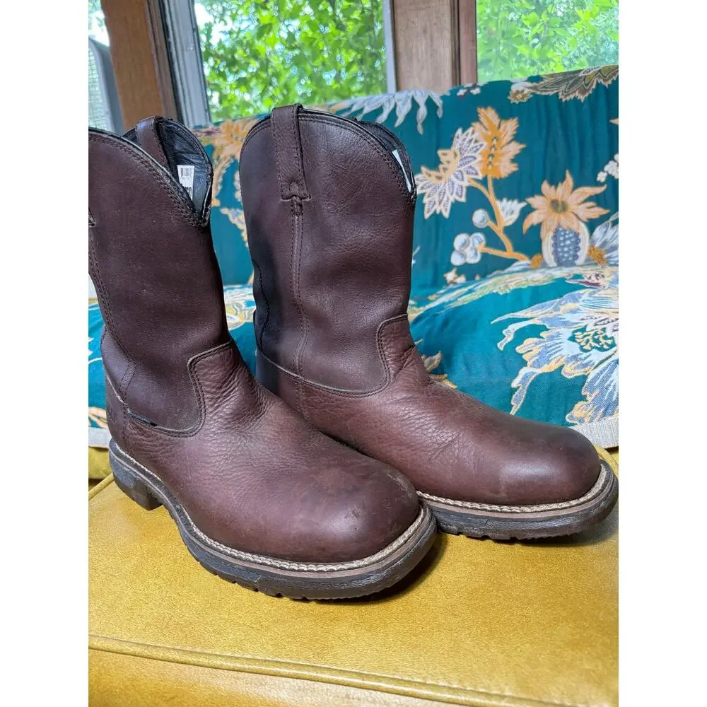Rocky Original Ride Roper Western Boot Men’s Leather 13M Round Toe Steel Shank